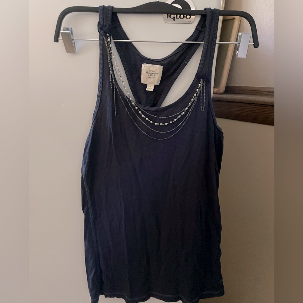 Abercrombie & Fitch Crop Tank Top with Chain